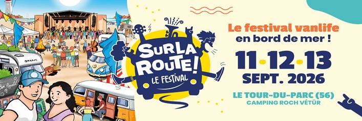 Le festival vanlife en bord de mer, du 11 au 13 septembre 2026. Au camping du Tour-Du-Parc (le Roch V&eacute;tur)